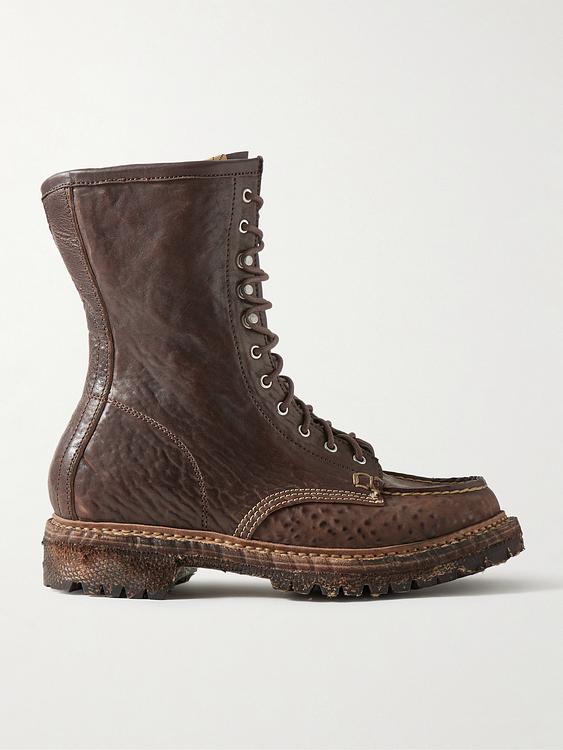 Dark brown lace-up boots from Visvim