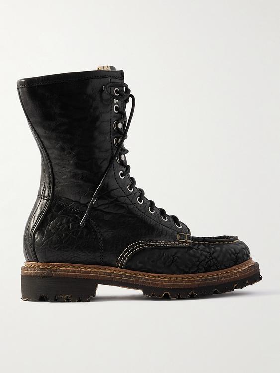 Black lace-up boots from Visvim