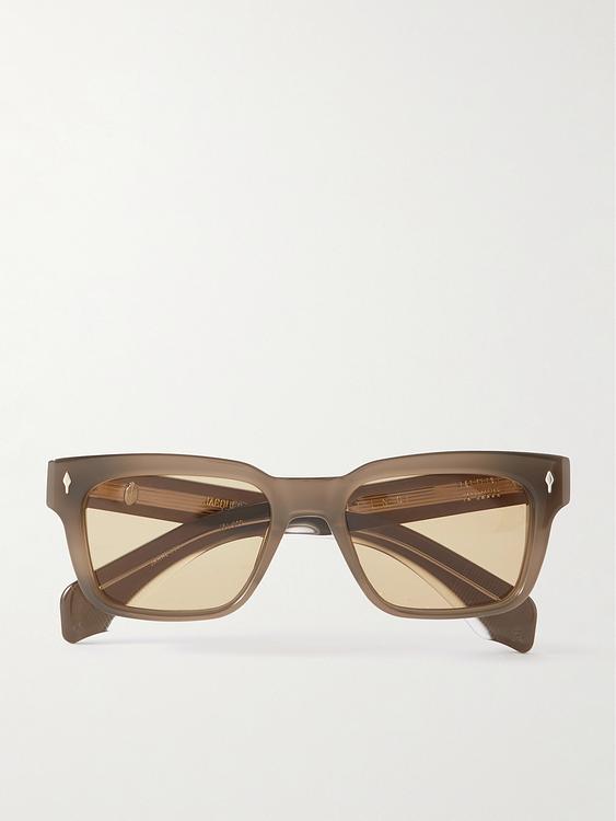 Taupe d-frame sunglasses from Jacques Marie Mage