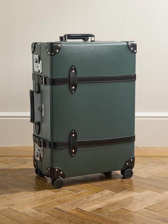 Dark green suitcase from Globe-Trotter