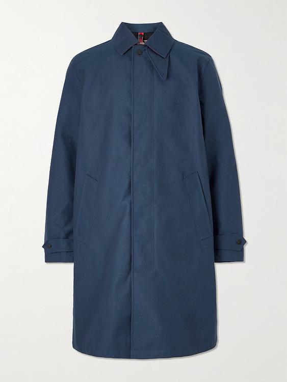 Dark blue trench coat from Baracuta