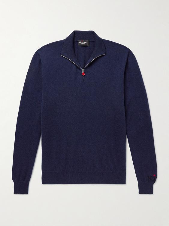 Dark blue half-zip from Kiton