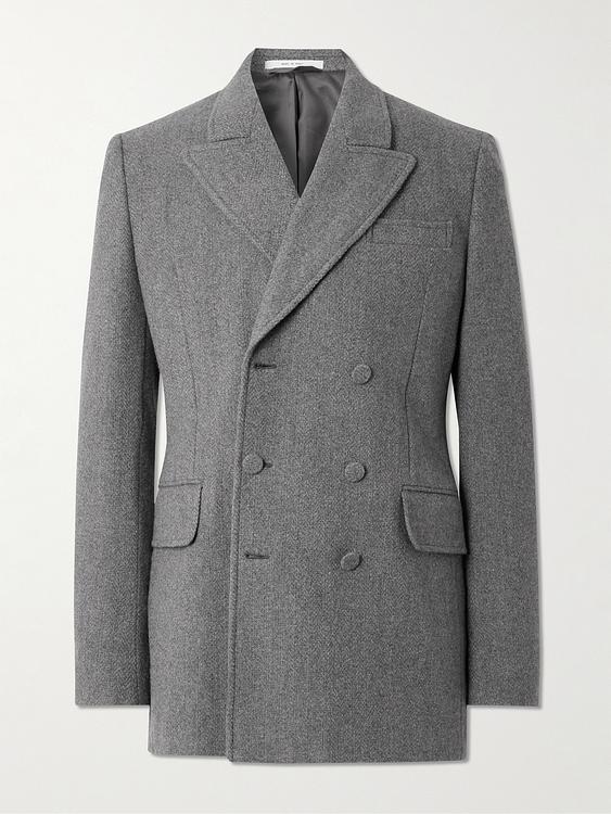 Grey double-breasted blazer from Gabriela Hearst