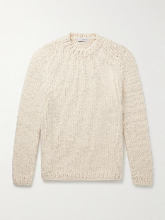 White cashmere sweater from Gabriela Hearst