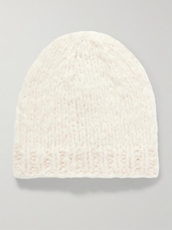 White beanie from Gabriela Hearst