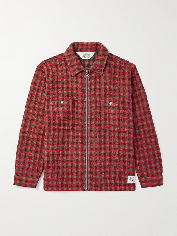 Checkered brown overshirt from Brain Dead