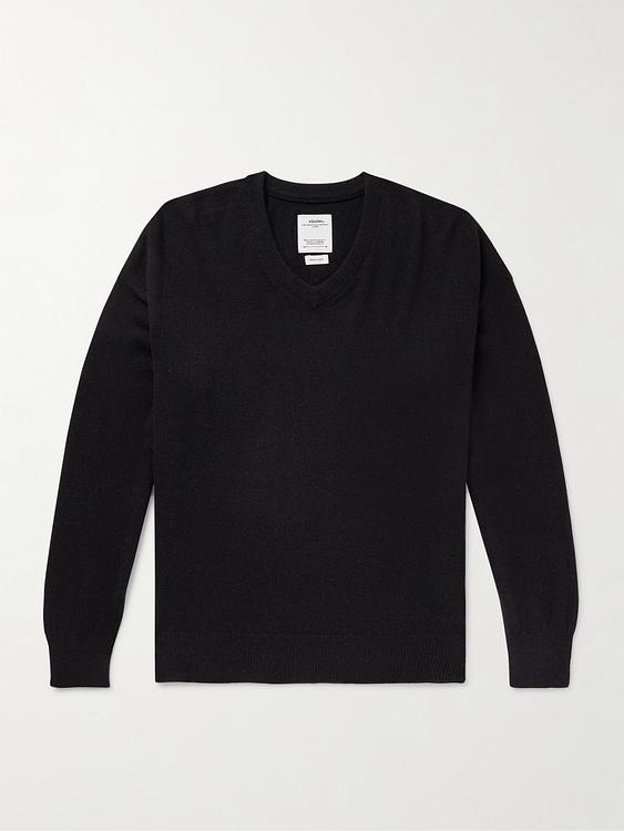 Black cashmere sweater from Visvim