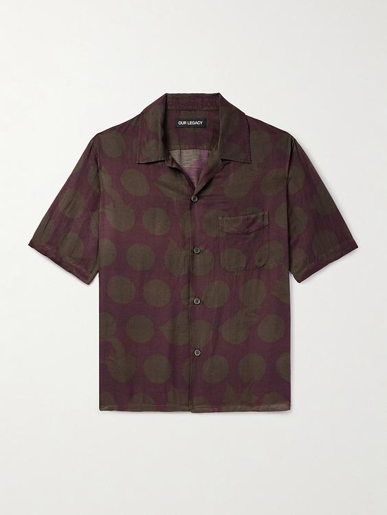 Dark brown short sleeve shirt from Our Legacy