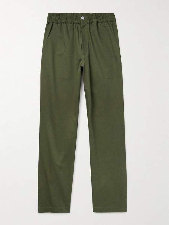 Dark green casual trousers from Maison Kitsuné