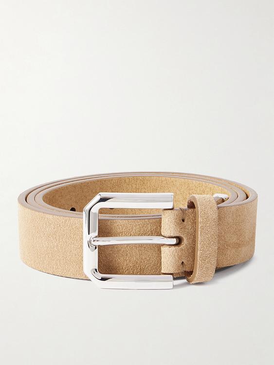 Taupe belt from Brunello Cucinelli