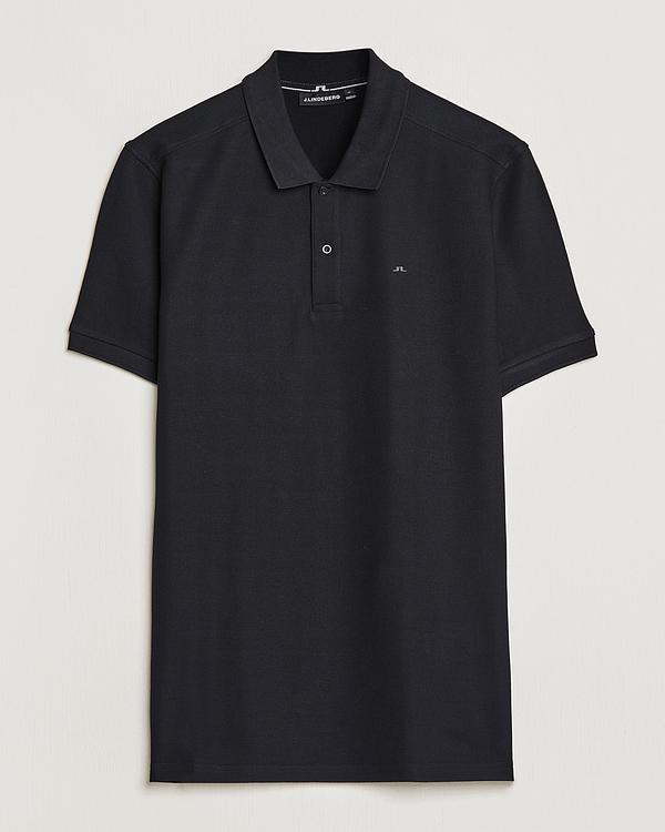 Black short sleeve polo shirt from J.Lindeberg