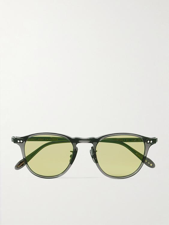Beige d-frame sunglasses from Garrett Leight California Optical
