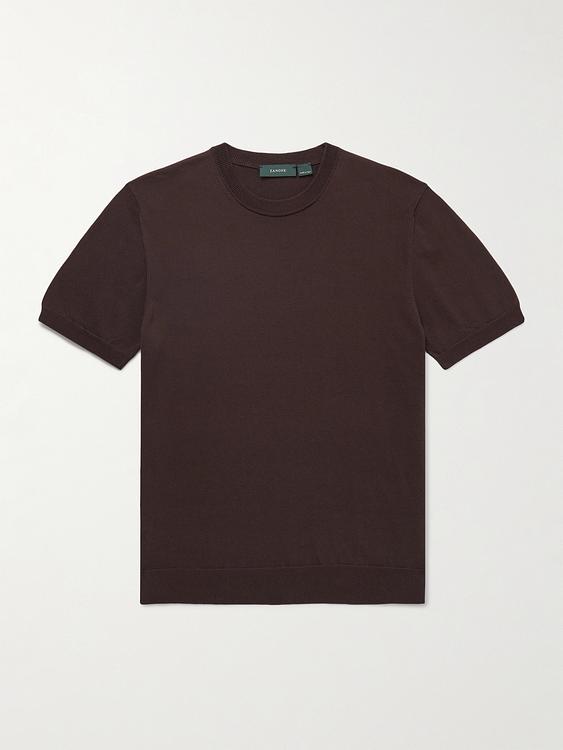 Dark brown t-shirt from Incotex