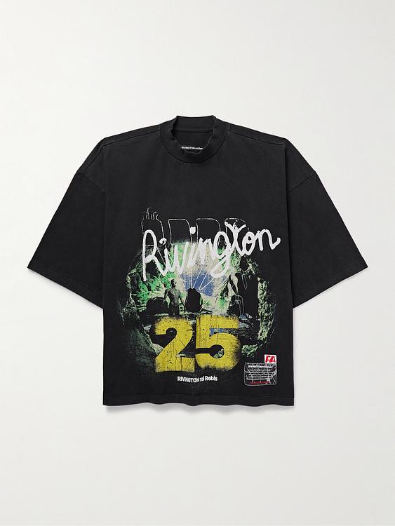 Print black t-shirt from Rrr123