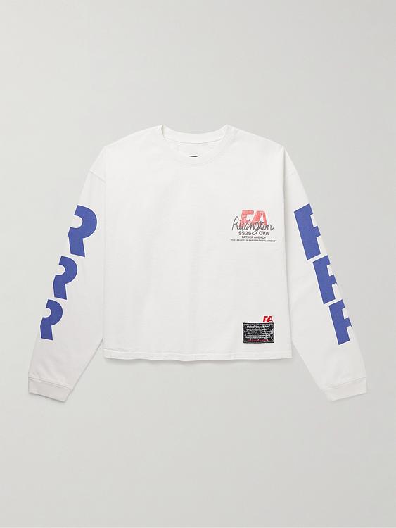 Print white long sleeve t-shirt from Rrr123