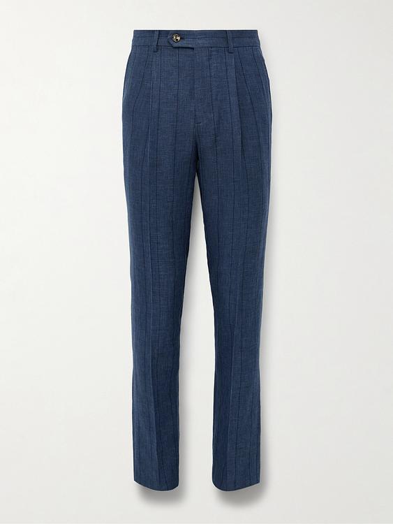 Dark blue suit trousers from Brunello Cucinelli