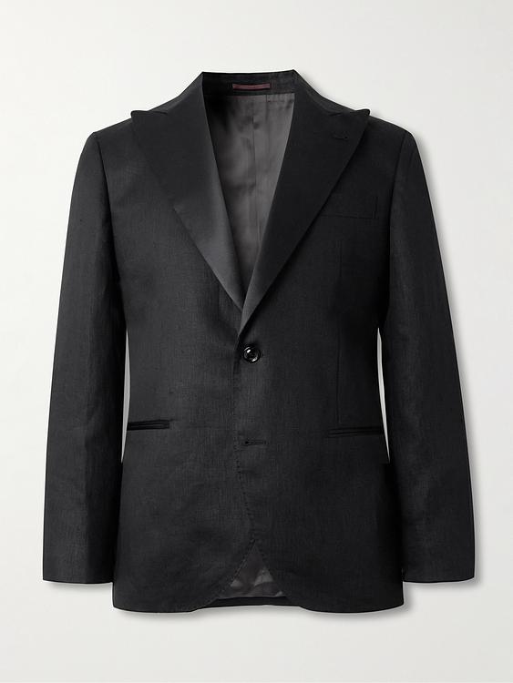 Black tuxedo jacket from Brunello Cucinelli