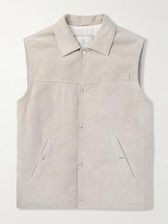 Beige vest from Brunello Cucinelli