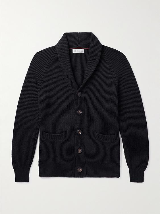 Black cardigan from Brunello Cucinelli