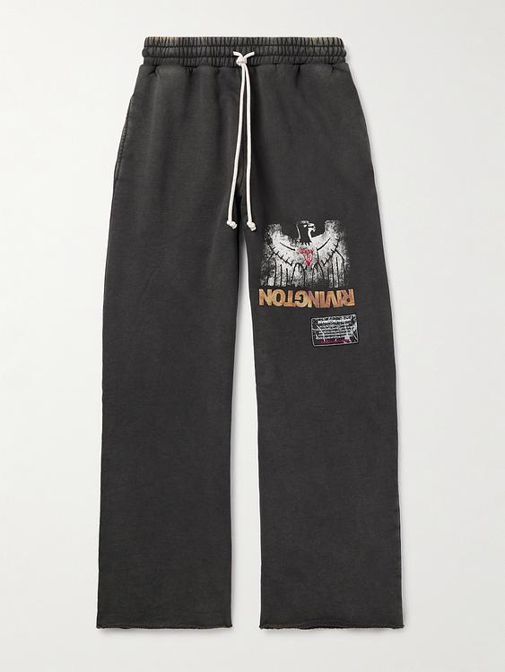 Print dark grey sweatpants from Rrr123