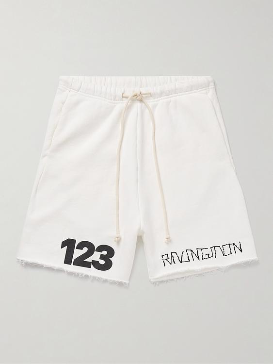 Print white sweatshorts from Rrr123