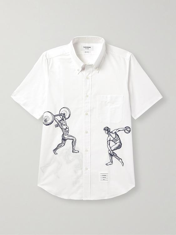 White short sleeve shirt from Thom Browne