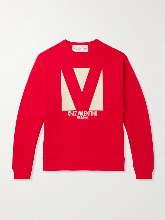 Print red sweatshirt from Valentino Garavani