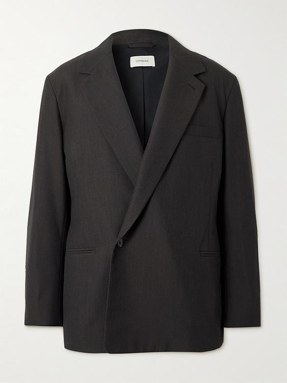 Black double-breasted blazer from Lemaire