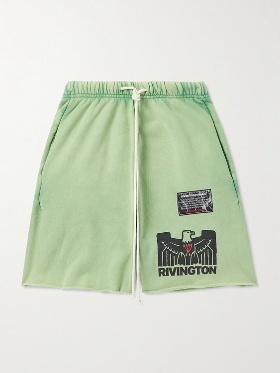 Print light green sweatshorts from Rrr123