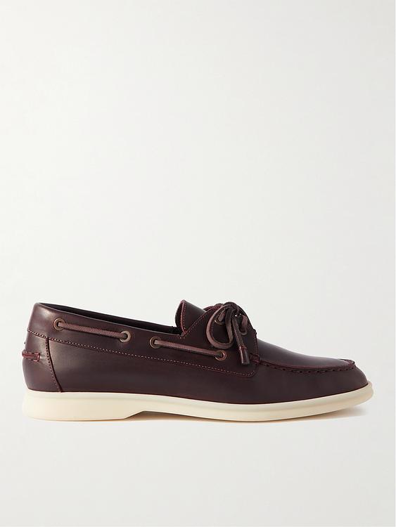 Dark brown boat shoes from Loro Piana