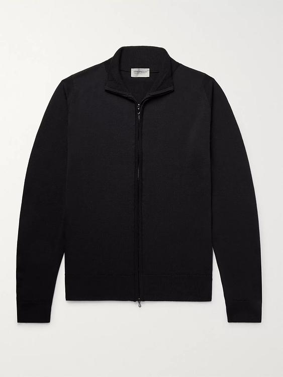 Black full-zip from John Smedley