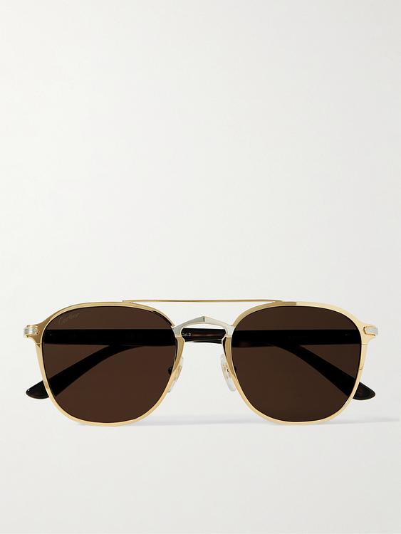 Dark brown d-frame sunglasses from Cartier Eyewear
