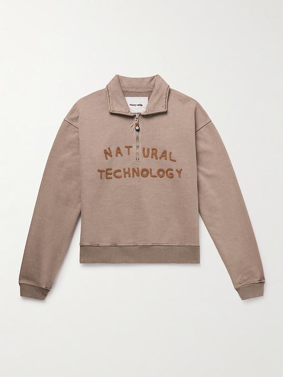 Print grey half-zip from Story Mfg.