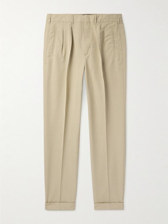 Taupe formal trousers from Tom Ford