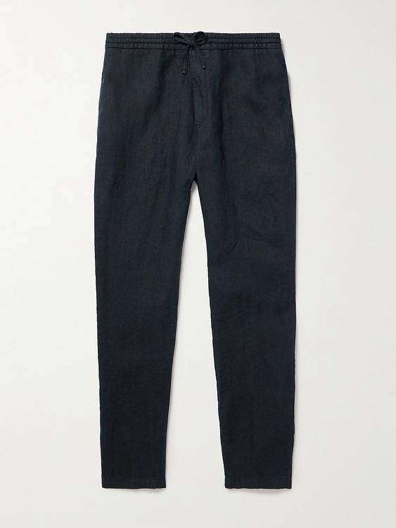 Black linen trousers from Canali