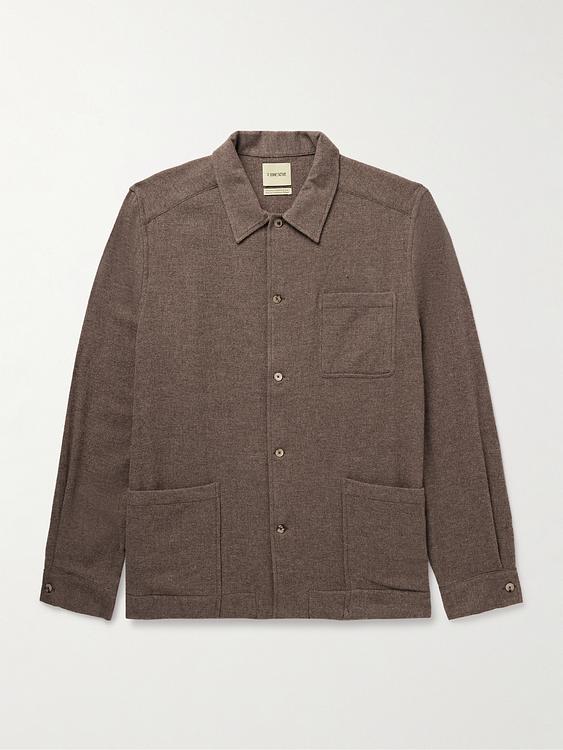 Taupe overshirt from De Bonne Facture