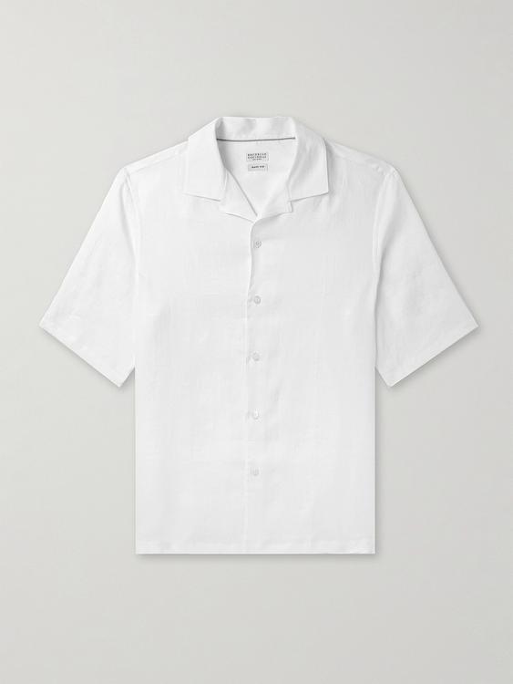 White short sleeve shirt from Brunello Cucinelli