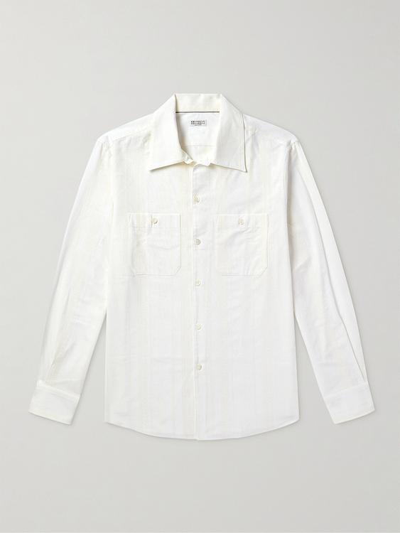 White casual shirt from Brunello Cucinelli