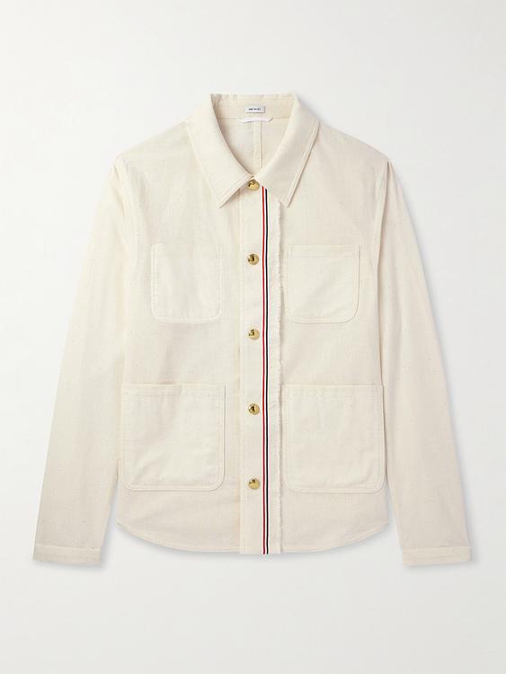 White overshirt from Thom Browne