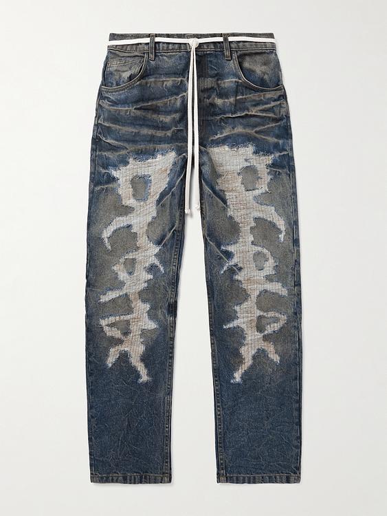 Dark grey distressed jeans from Rrr123