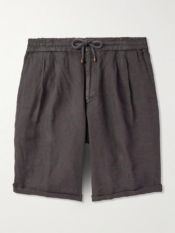 Dark brown sweatshorts from Brunello Cucinelli