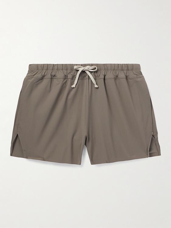 Taupe swim shorts from Rick Owens