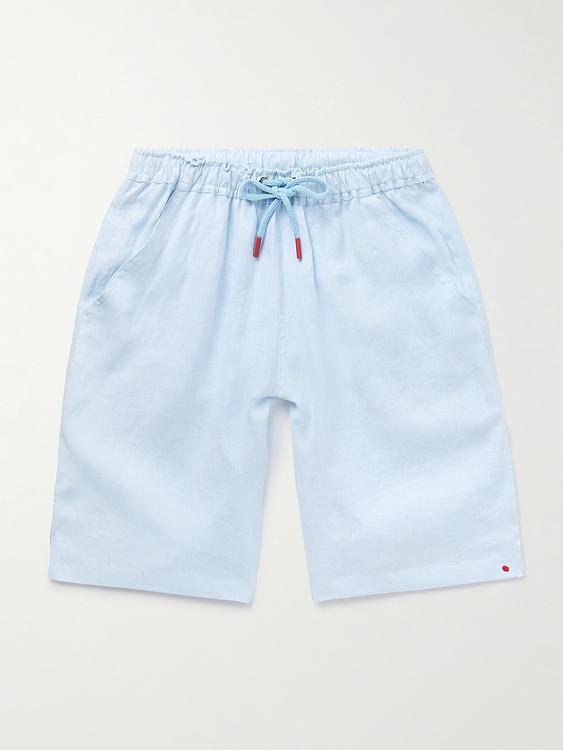 Light blue drawstring shorts from Kiton