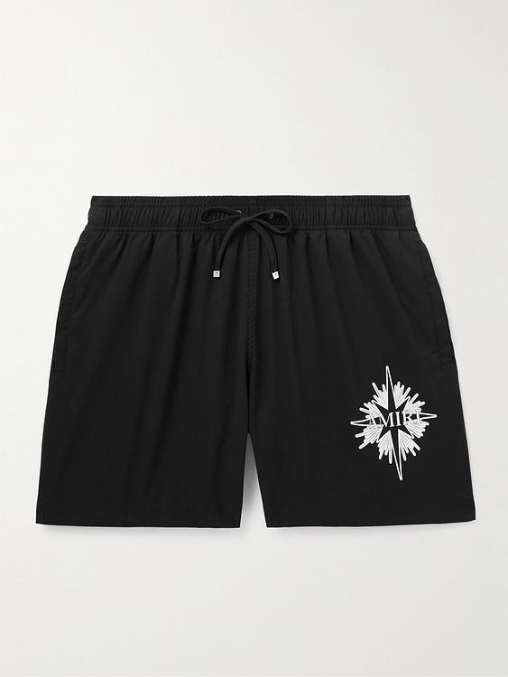 Print black swim shorts from Amiri