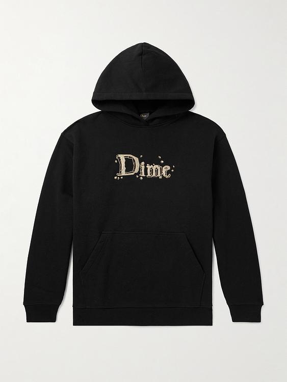 Print black hooded sweatshirt from DIME