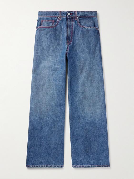Blue wide-leg jeans from RRL