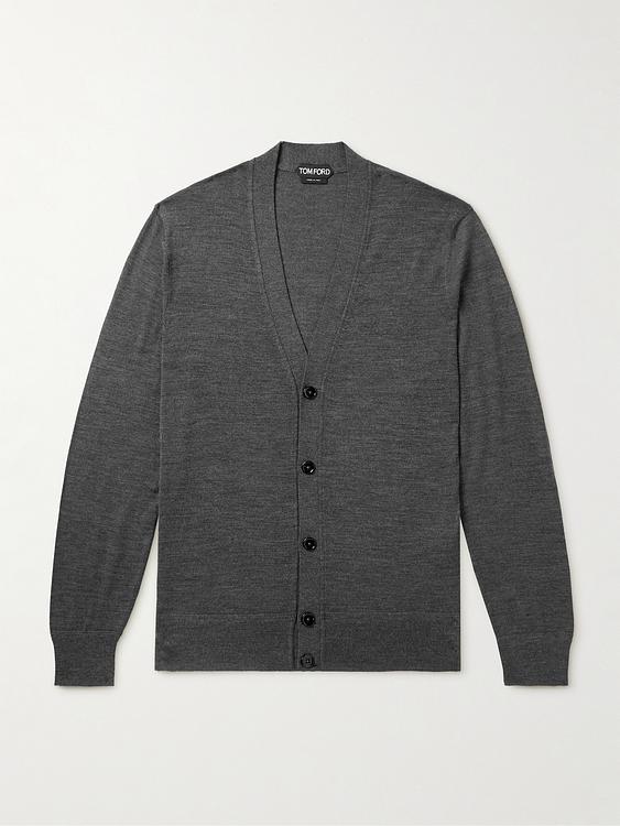 Dark grey cardigan from Tom Ford