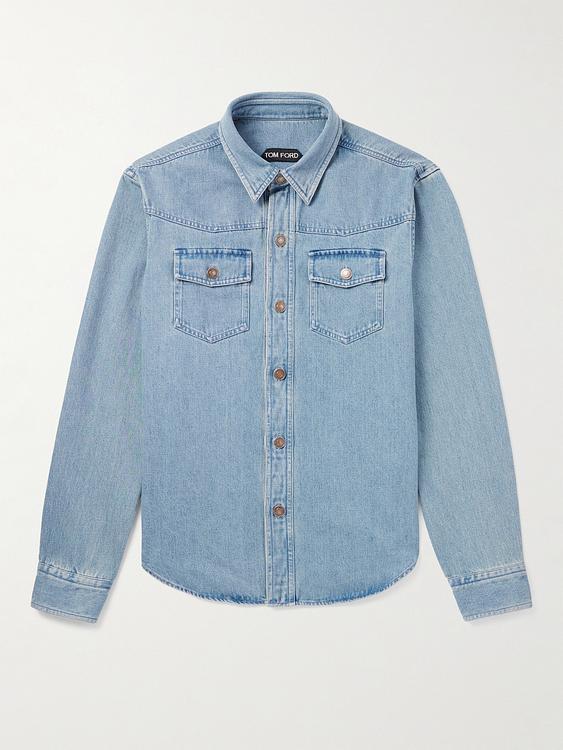 Blue denim shirt from Tom Ford