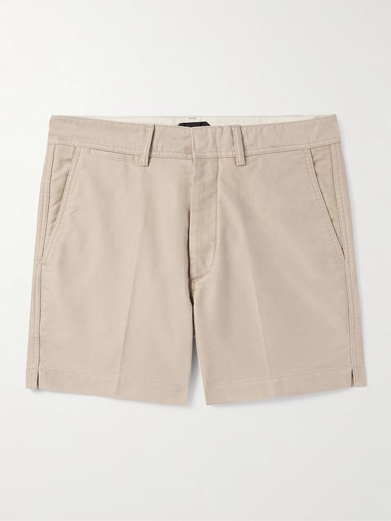 Beige chino shorts from Tom Ford