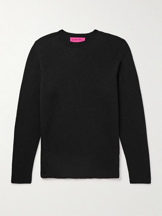 Black cashmere sweater from The Elder Statesman